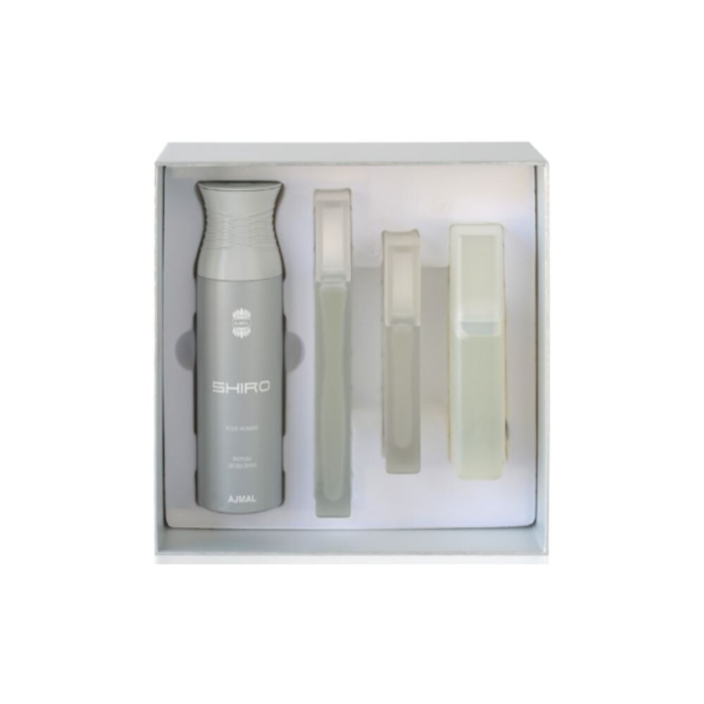 Apa de parfum pentru barbati, Cutie Set Cadou, Ajmal Shiro, 565 ml
